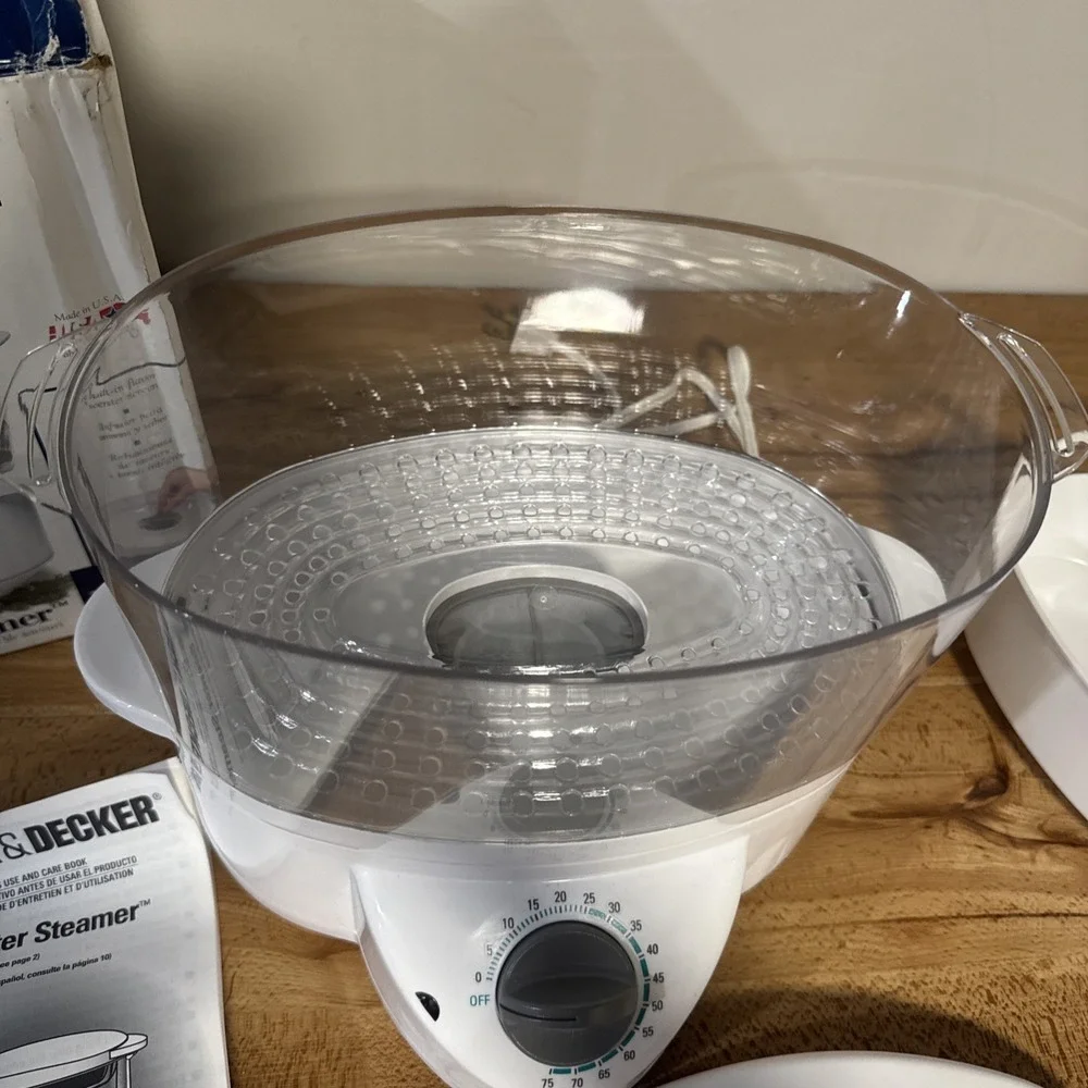 Black & Decker Flavor Scenter Steamer HS2000 Vegetable Rice Cooker Deluxe Works